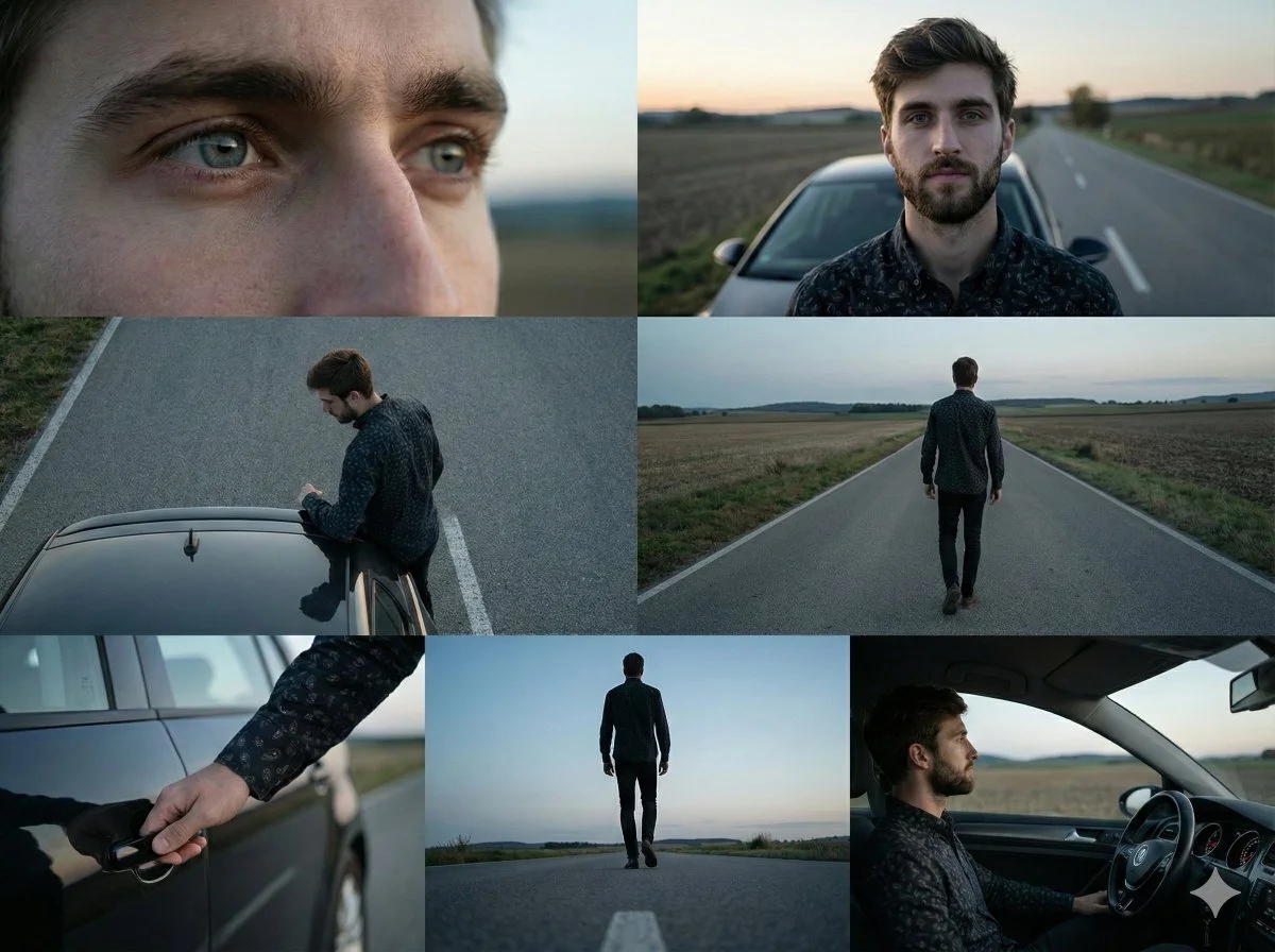 Cinematic Solitude on a Countryside Road