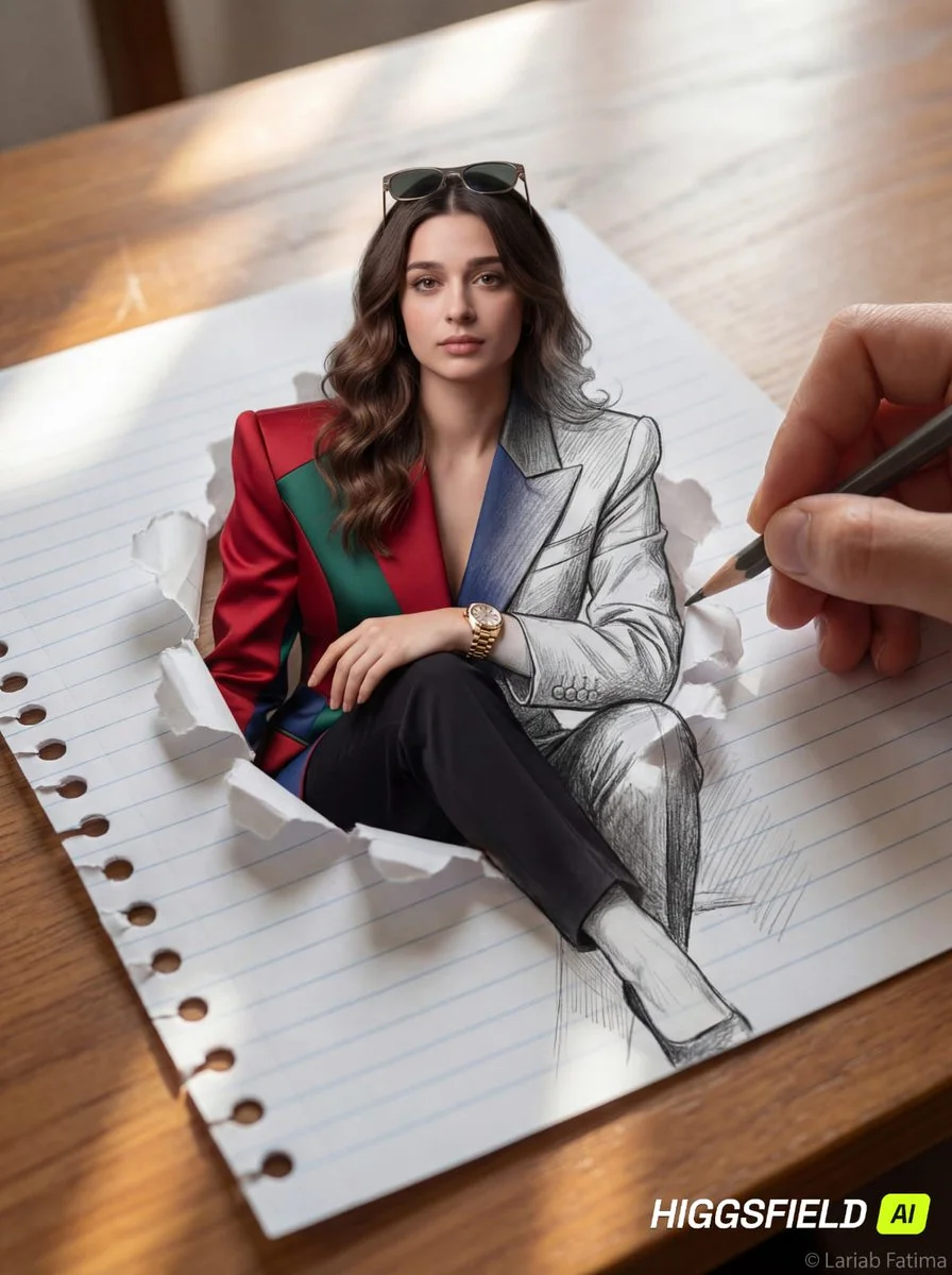 Cinematic Studio Portrait of Urban Elegance