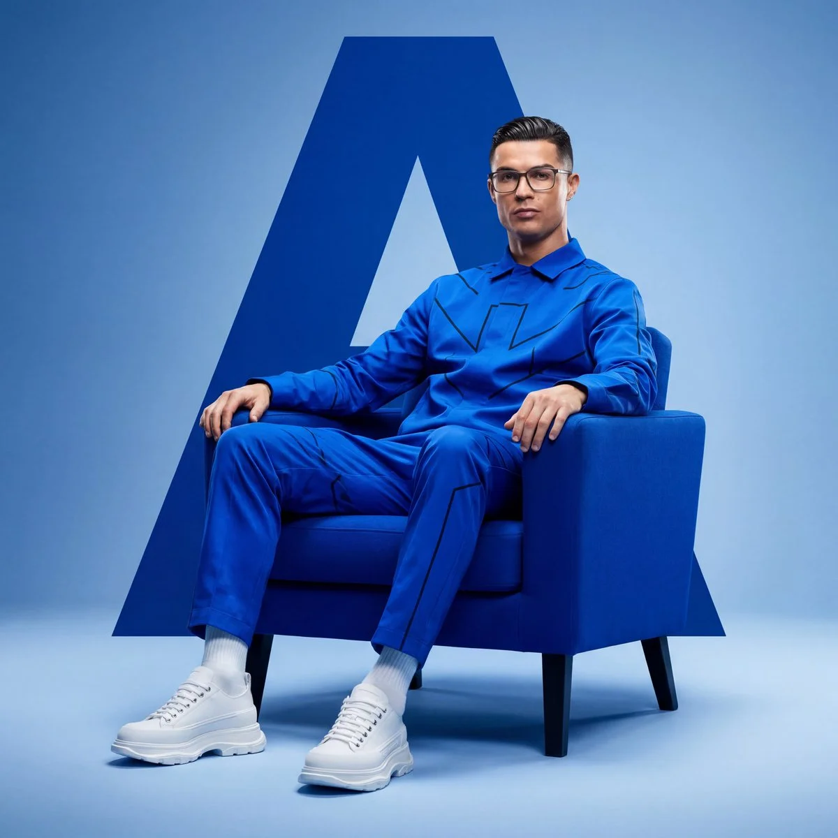 Cobalt Blue Editorial: Bold Minimalist Fashion Campaign