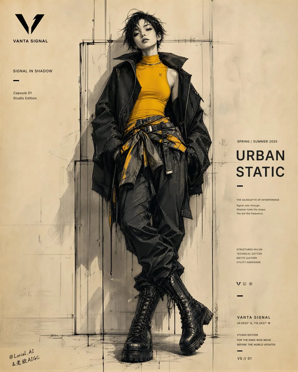 Cobalt blue headphones dominate a bold editorial poster for AZURA WAVE
