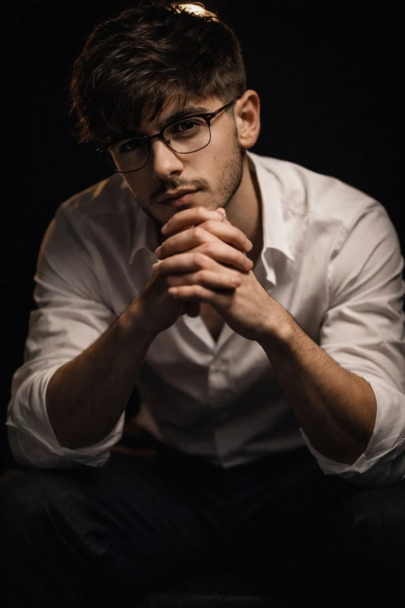 Commanding Elegance: Intense Editorial Portrait with Cinematic Flair