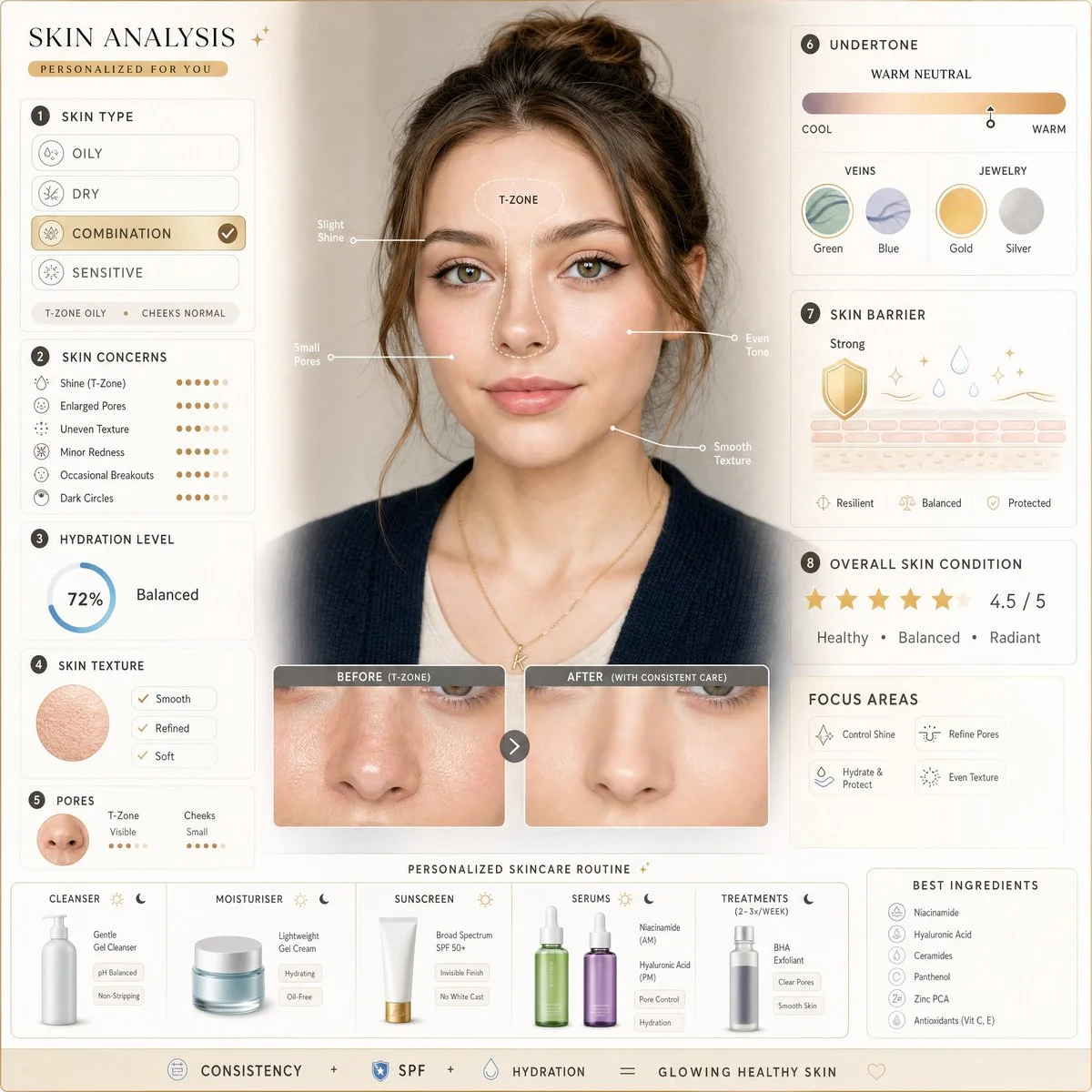 Comprehensive Skin Type Analysis Graphic