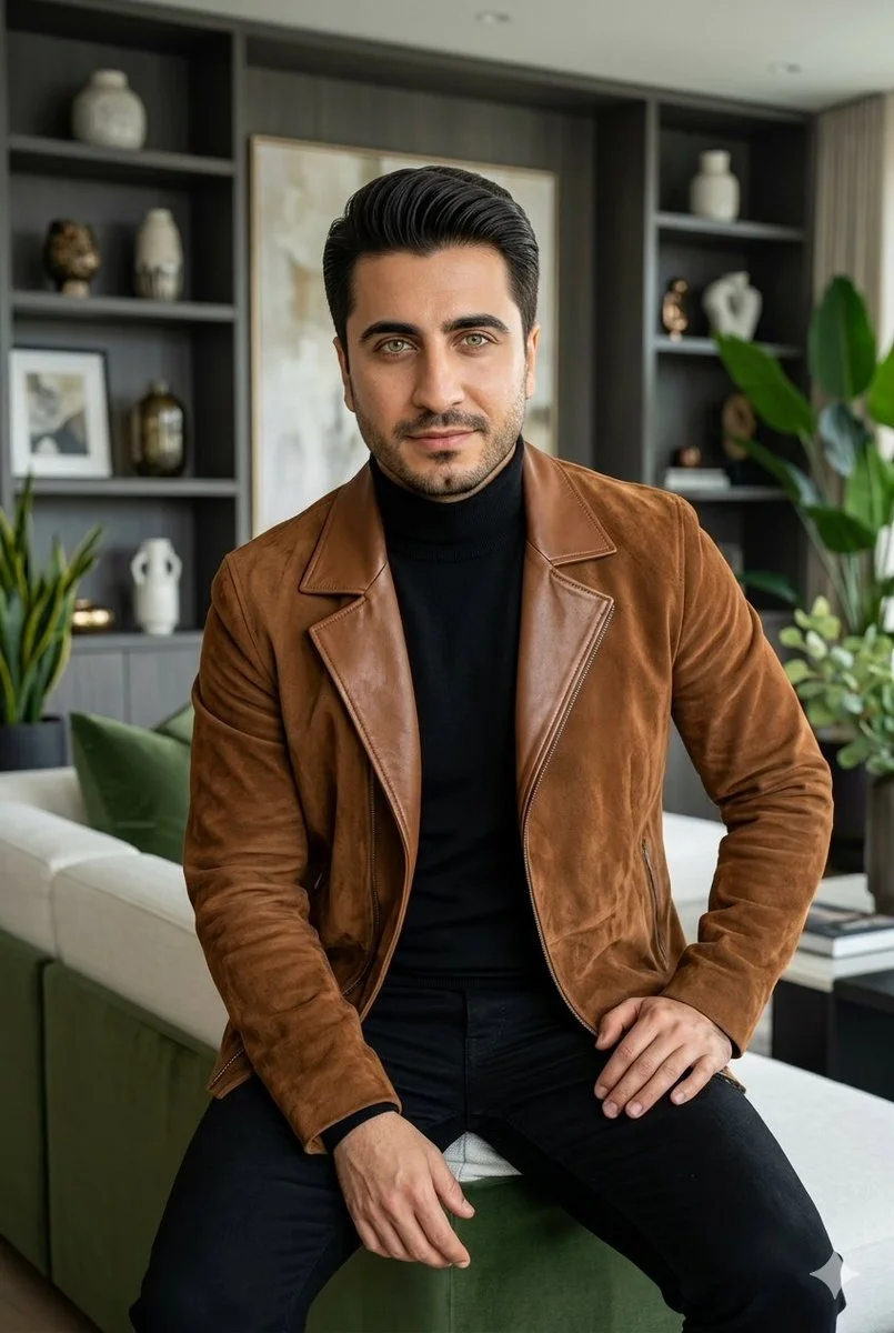 Confident Elegance: Portrait of a Stylish Pakistani Man in Luxurious Surroundings