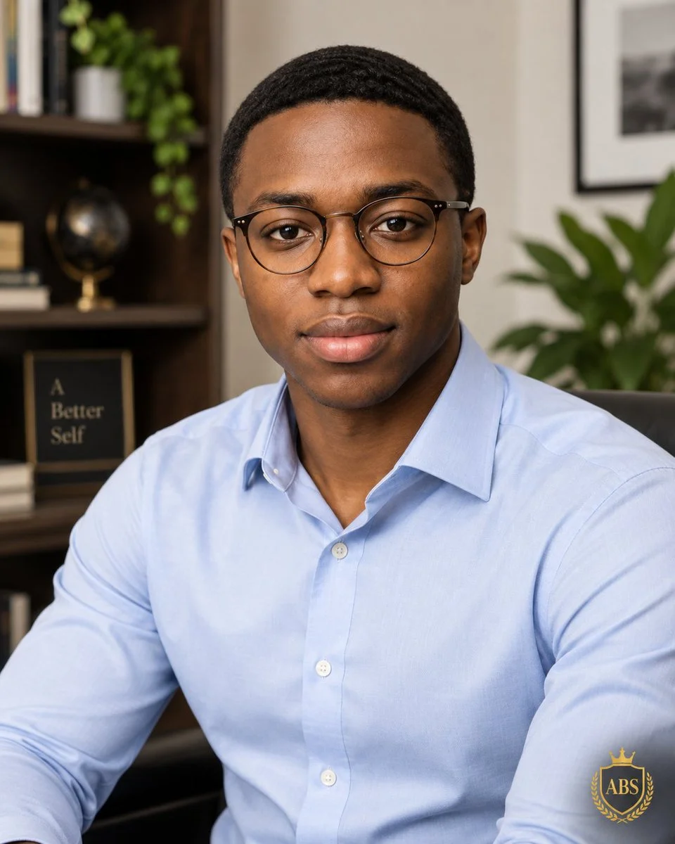 Confident Executive in Light Blue Shirt Poses for Corporate Headshot
