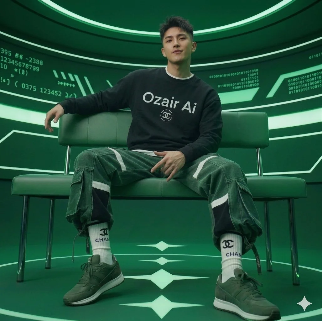 Confident Tech Vibes in a Futuristic Setting