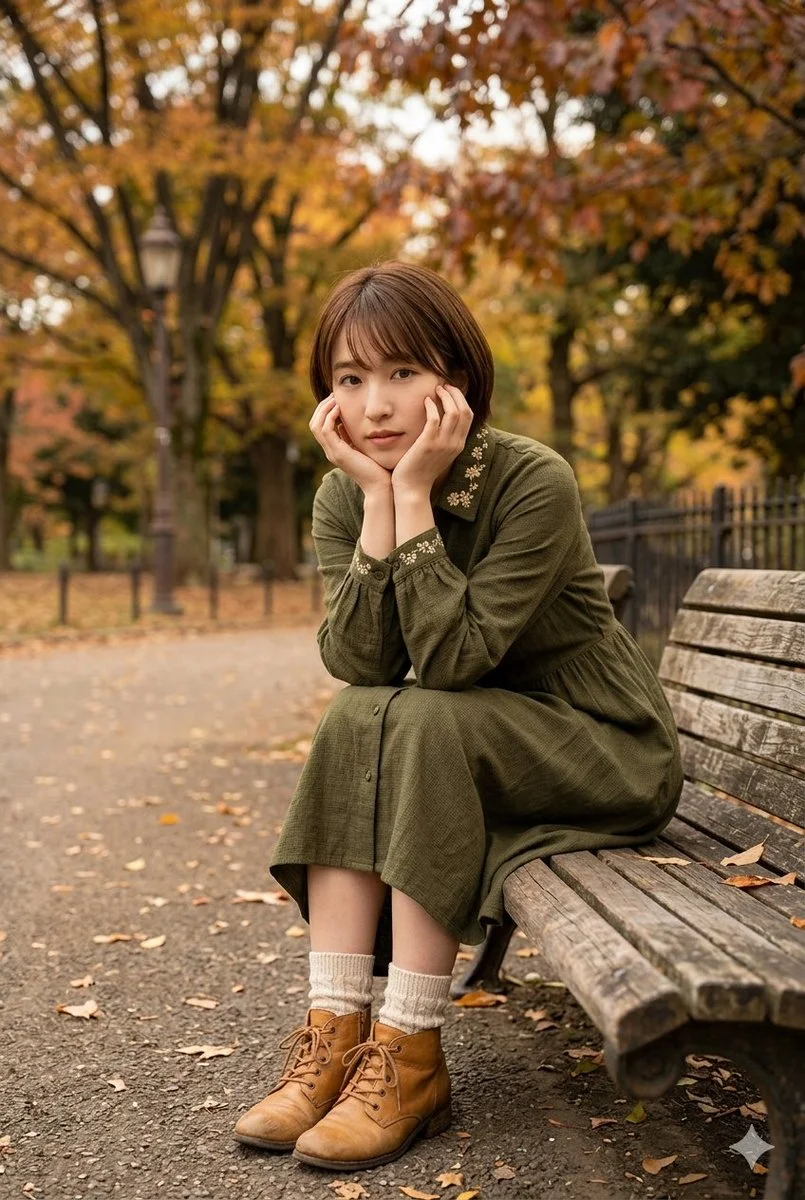 Contemplative Autumn Portrait in Soft Natural Light