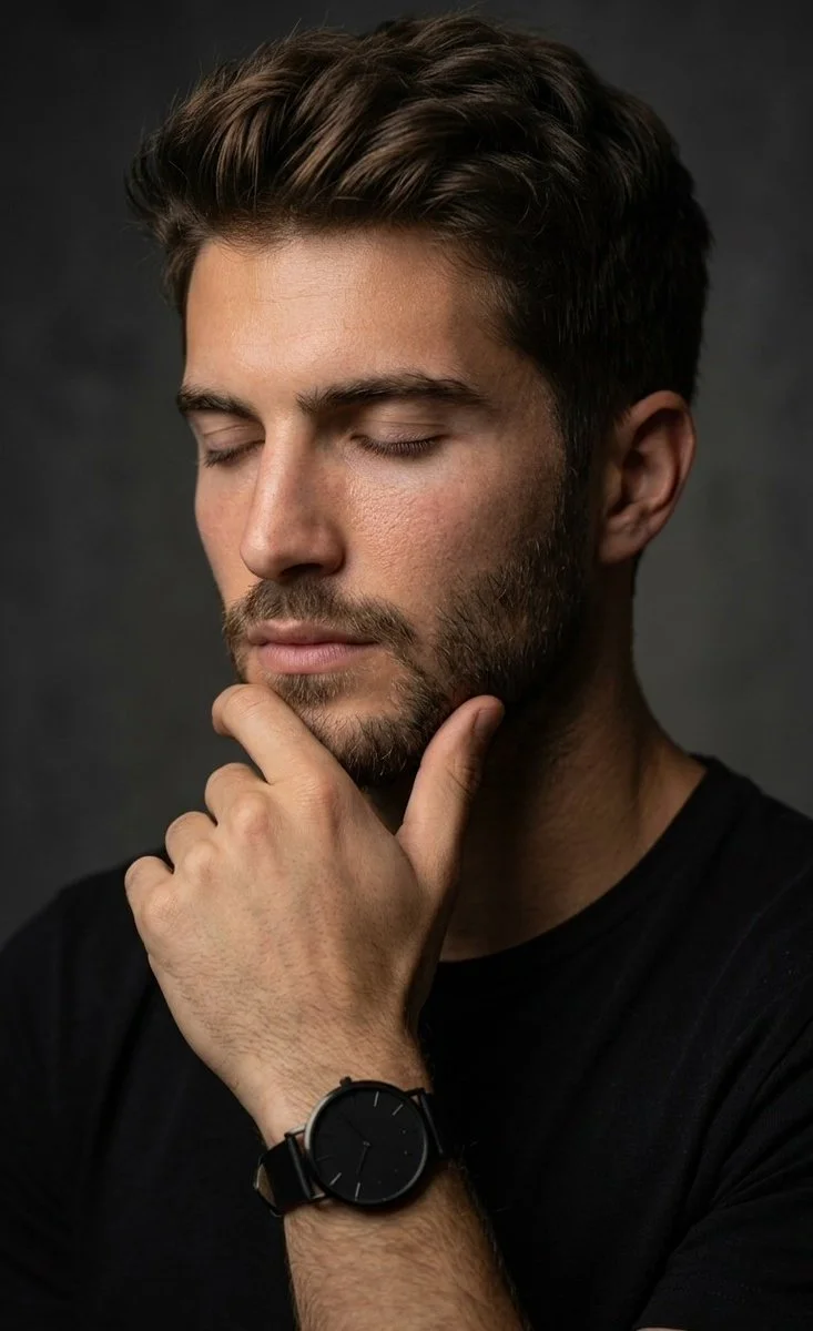 Contemplative Portrait in Cinematic Lighting