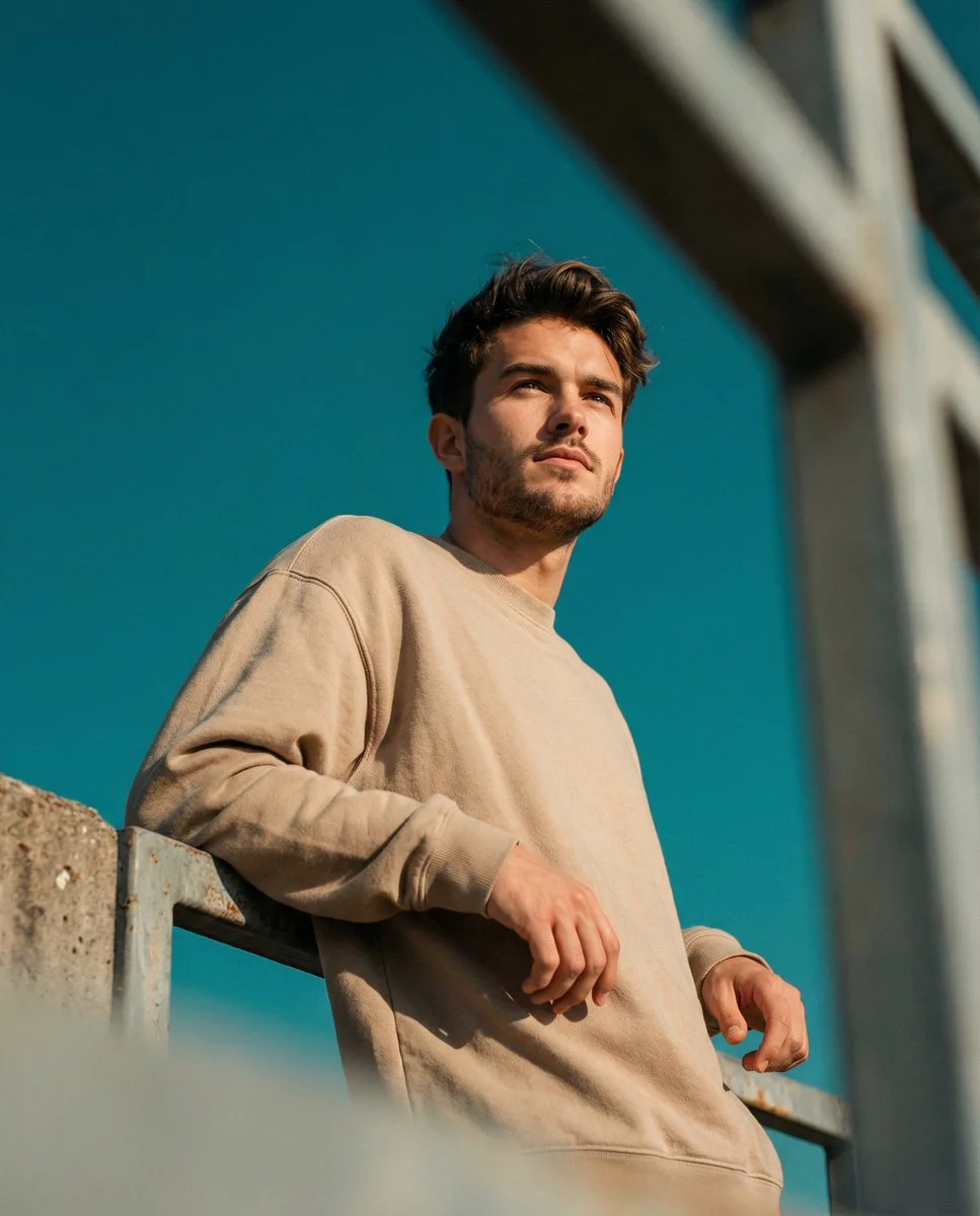 Contemplative Portrait in Cinematic Teal and Orange Hues