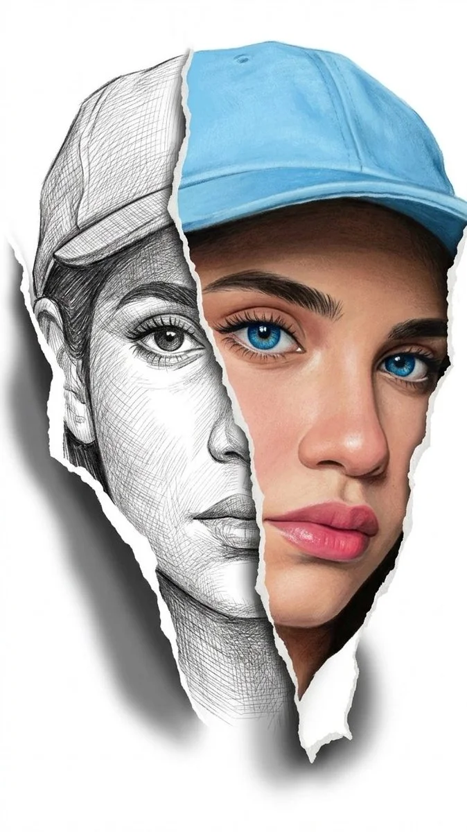 Contrasting Realities: A Portrait of Duality