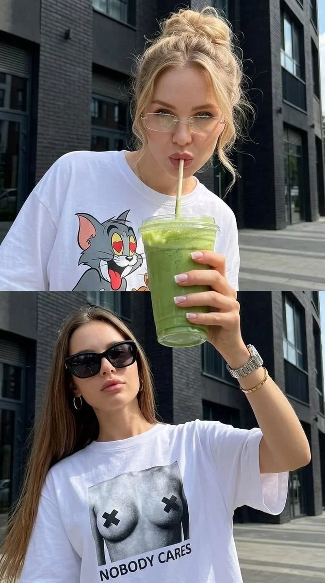 Contrasting Styles: A Visual Harmony in Two Frames