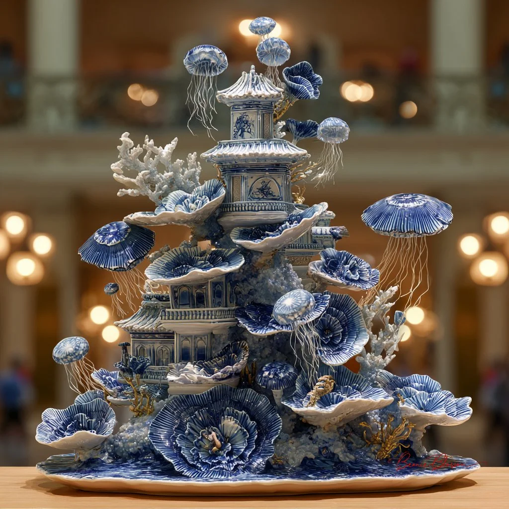 Coral Dreams: A Porcelain Underwater Fantasy