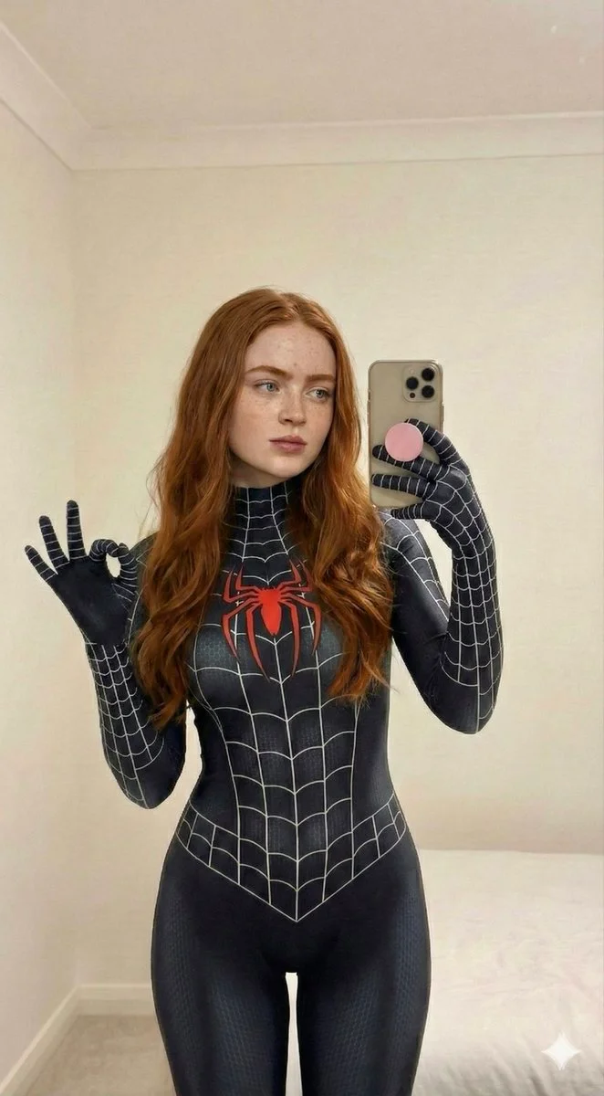 Cosmic Chic: A Modern Spiderman Selfie