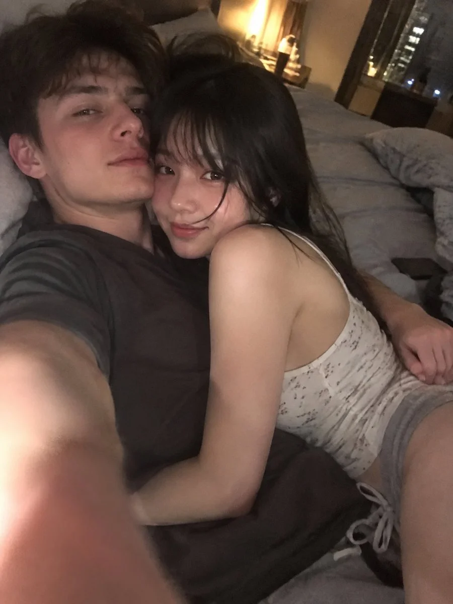 Couple's Late-Night Selfie Captures Tender Moment in Hotel Room
