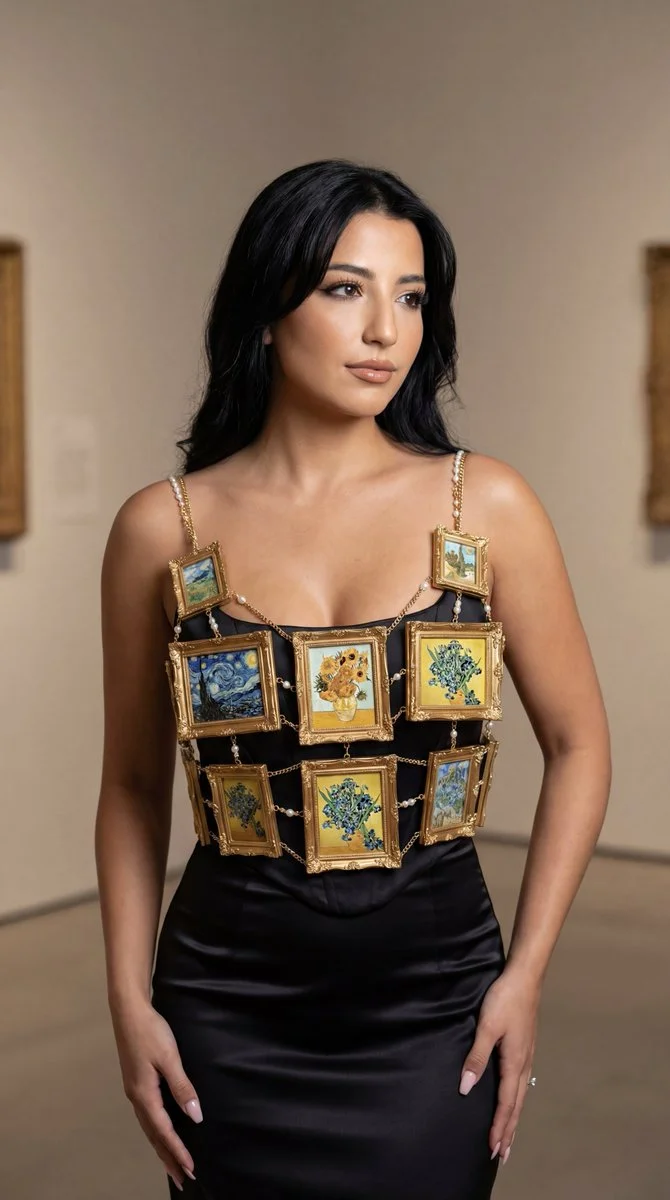 Couture Meets Canvas: Van Gogh-Inspired Elegance