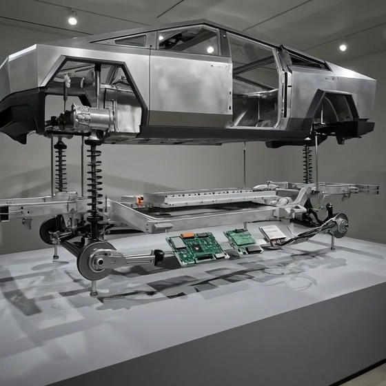 Dynamic Assembly of a Cybertruck in Motion