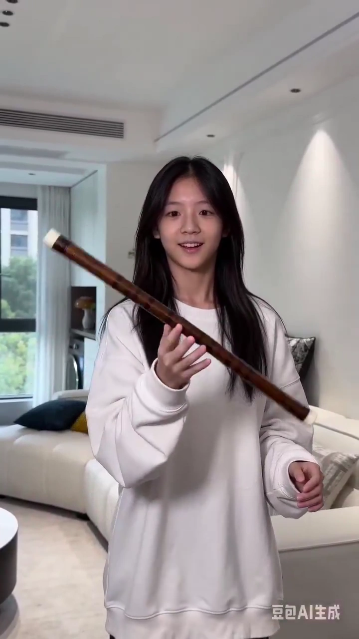 Flute Toss Transformation: Cinematic Girl Transition Scene