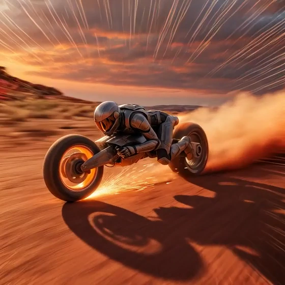 Cinematic Martian Action: Extreme Speed Unleashed