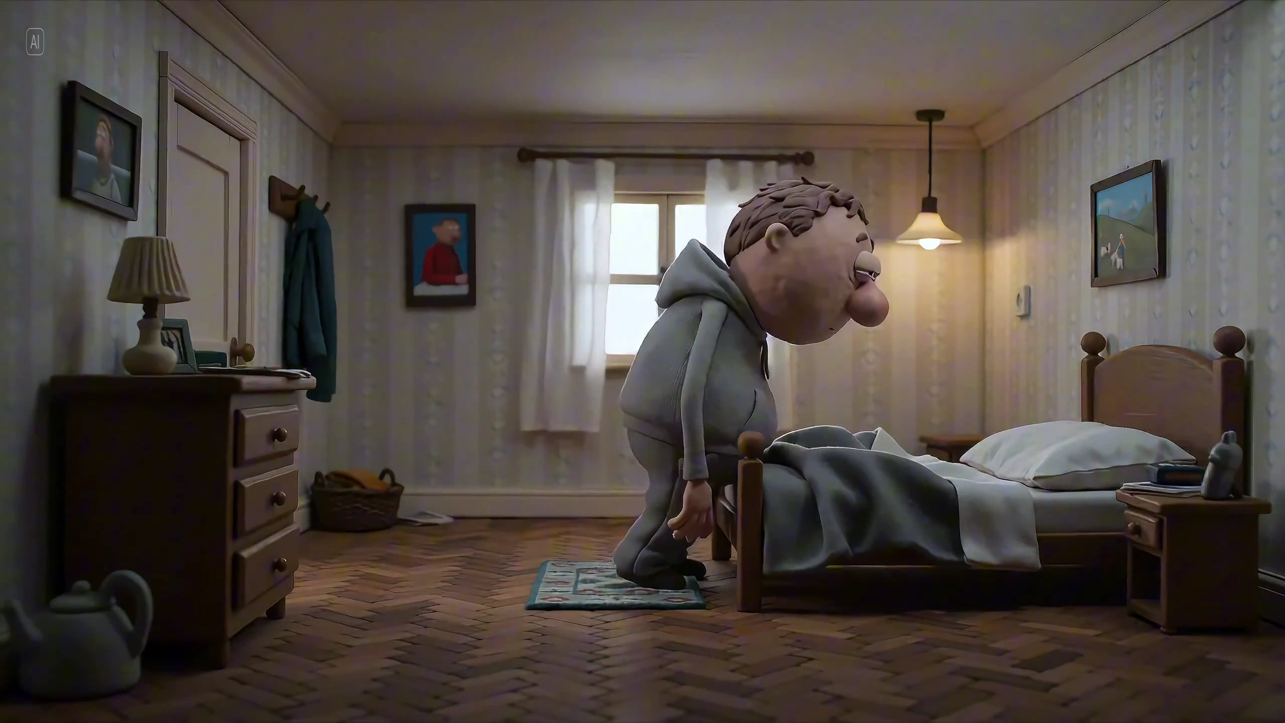 Tactile Stop-Motion Animation: A Clay Figure's Friday Night