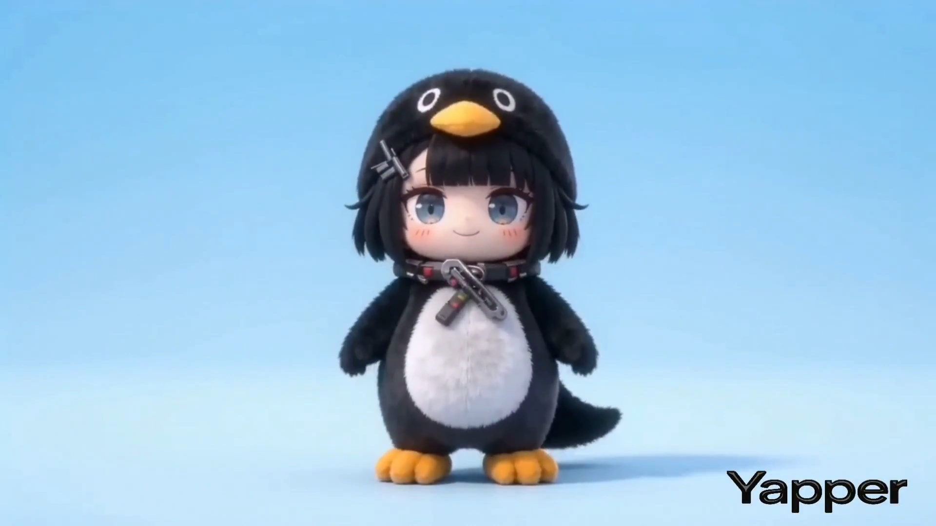 At midnight, a chibi character brings magic to life with a playful twist