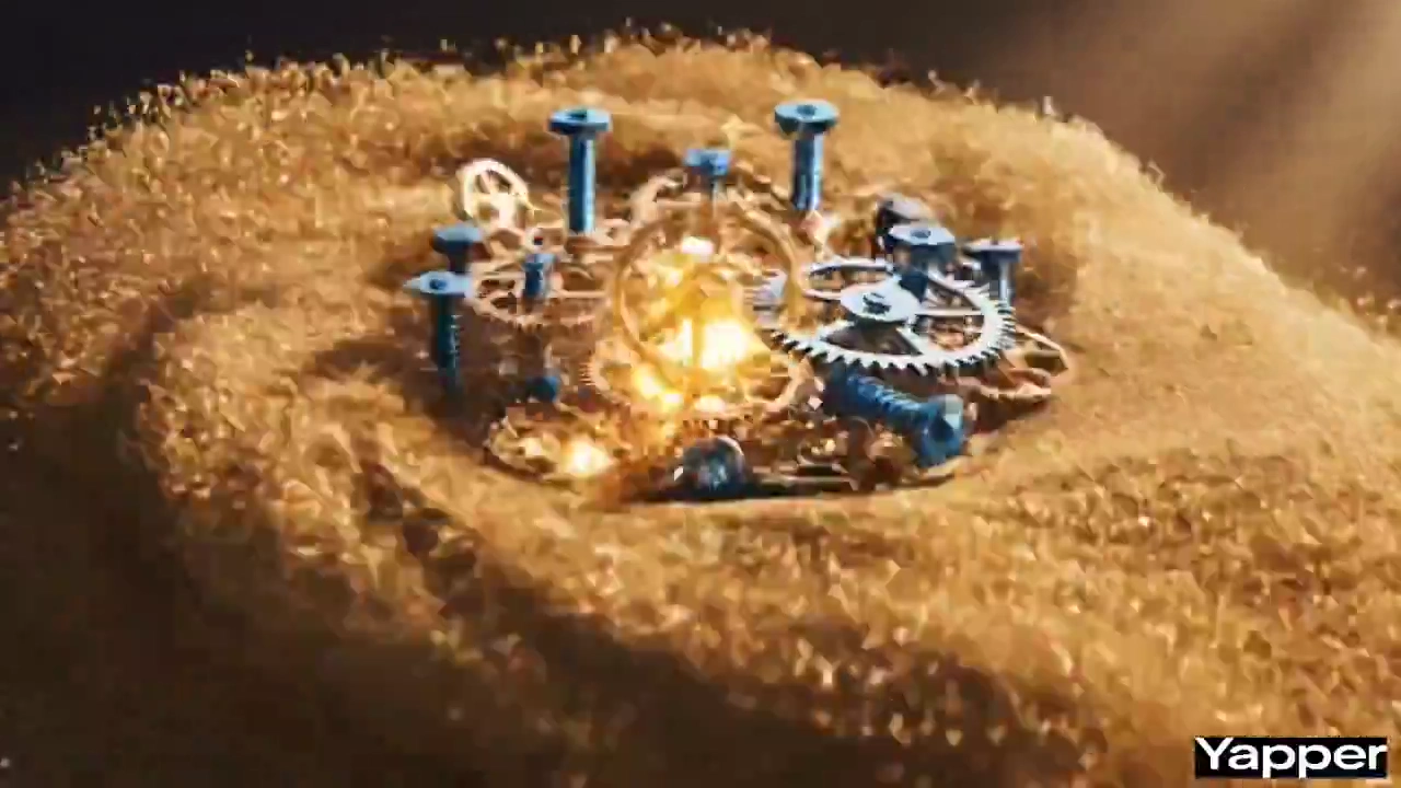 Golden Sand Becomes Luxury Watch in Stunning 8K Transformation