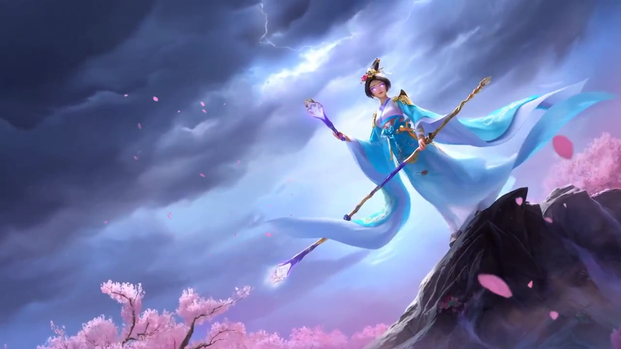 Stormbound Shrine Maiden on the Cliff