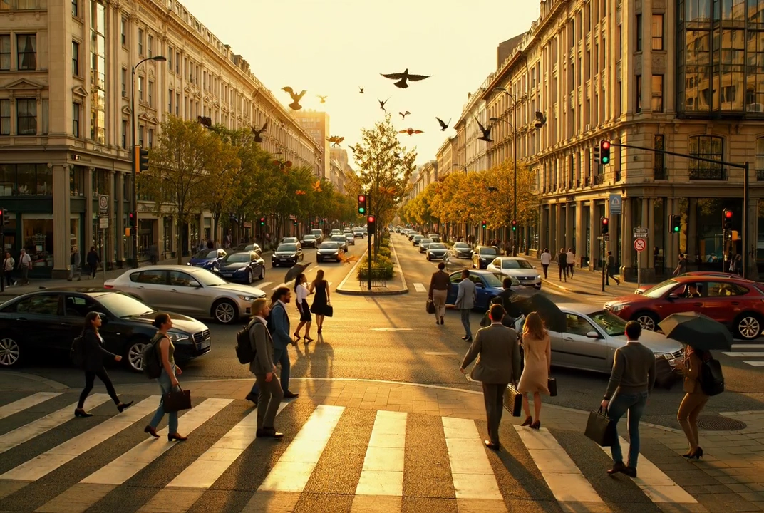 Frozen Streets, Flowing Sunlight