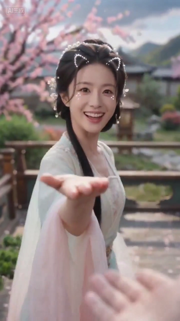 Whimsical Journey with the Little Fairy in Dreamlike Ancient Gardens