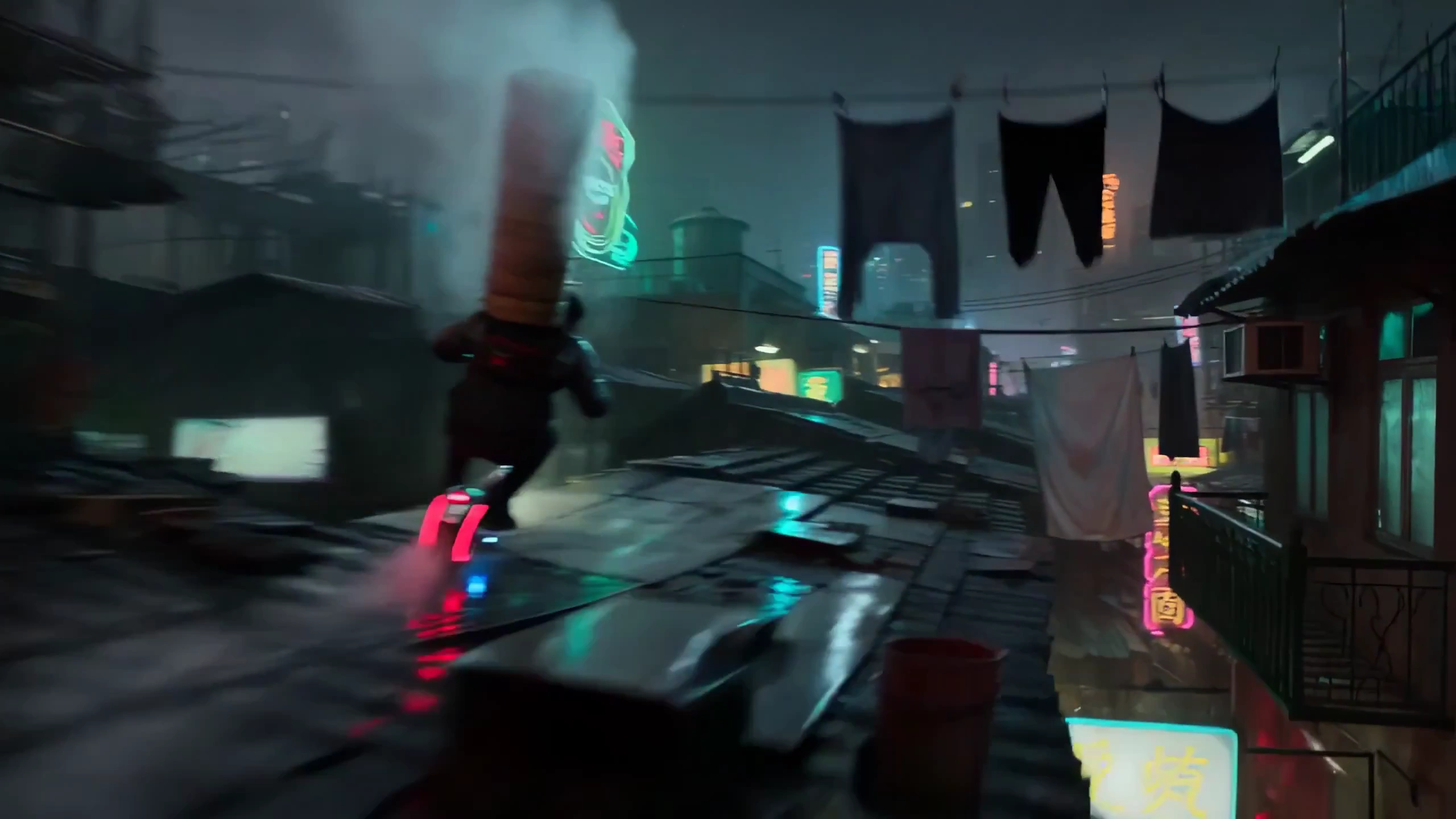 Rooftop Pursuit: Dumpling Courier's Wild Ride