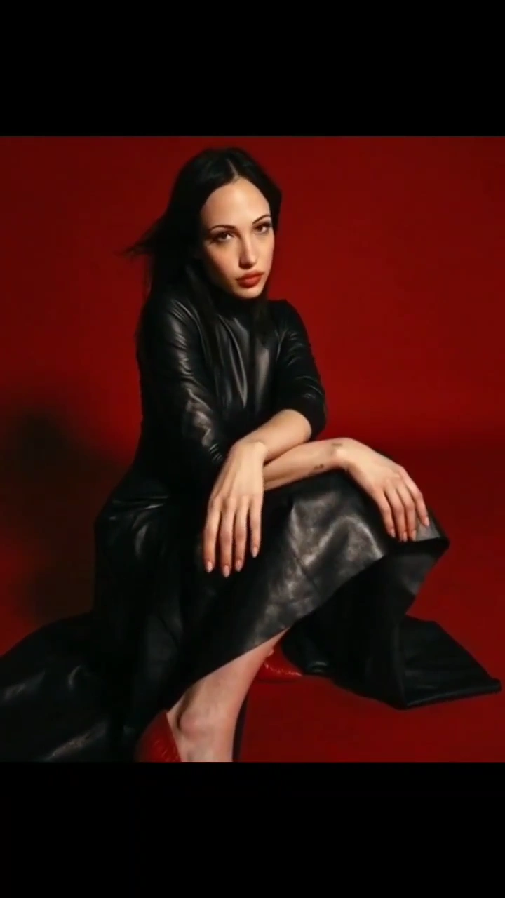 Vogue-Style Cinematic Portrait in Red and Black