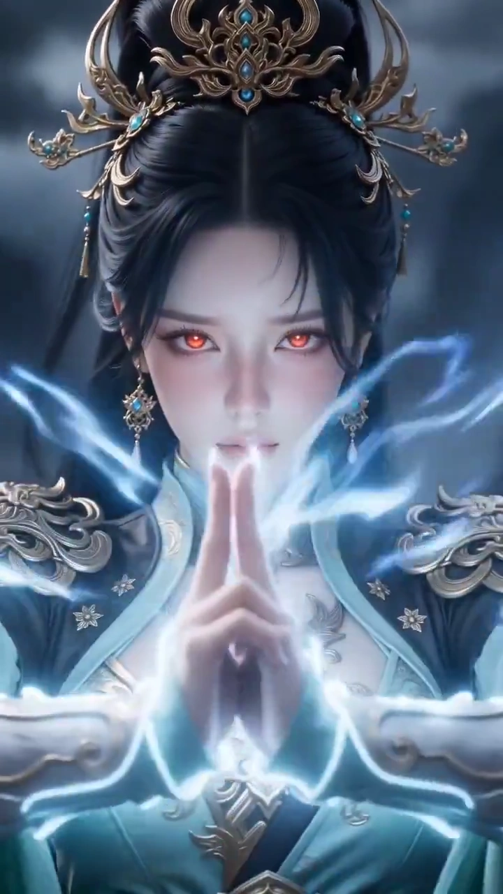 Eight-Armed Asura Manifestation in Cinematic Fantasy Showdown