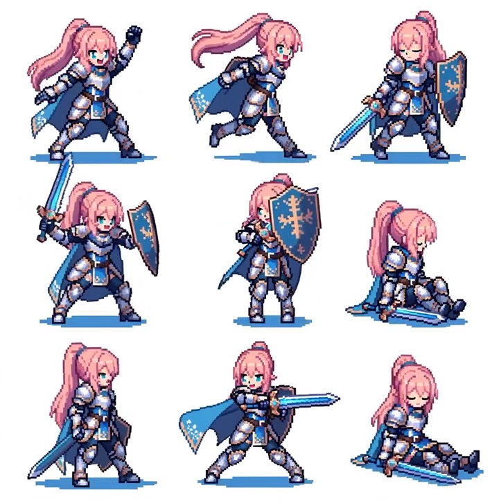 Creating Dynamic Pixel Animations from Static Poses