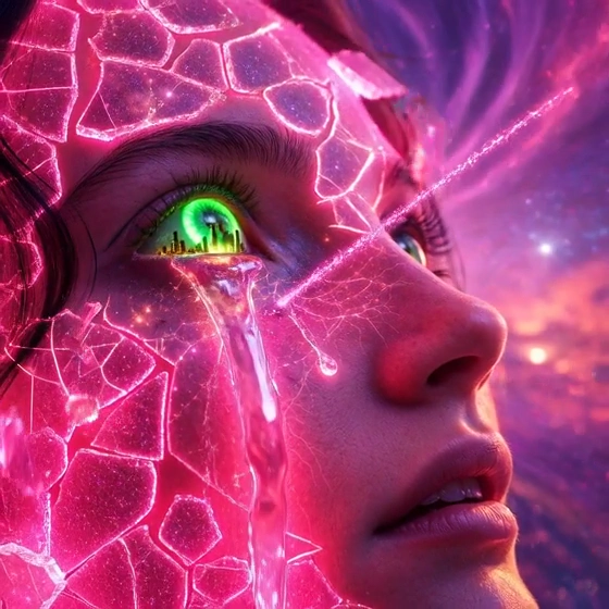 Liquid Light and Cosmic Tears in Surreal Detail