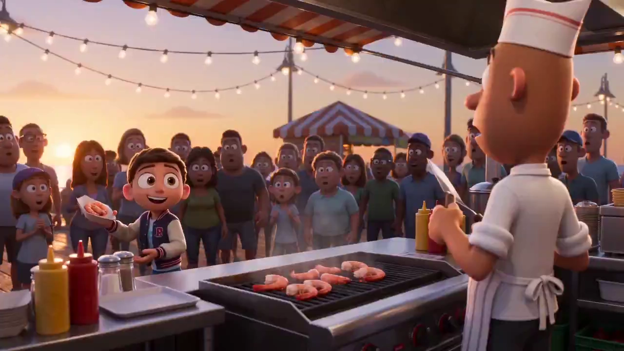 Animated Shrimp Battle Highlighting Dynamic Tossing Action