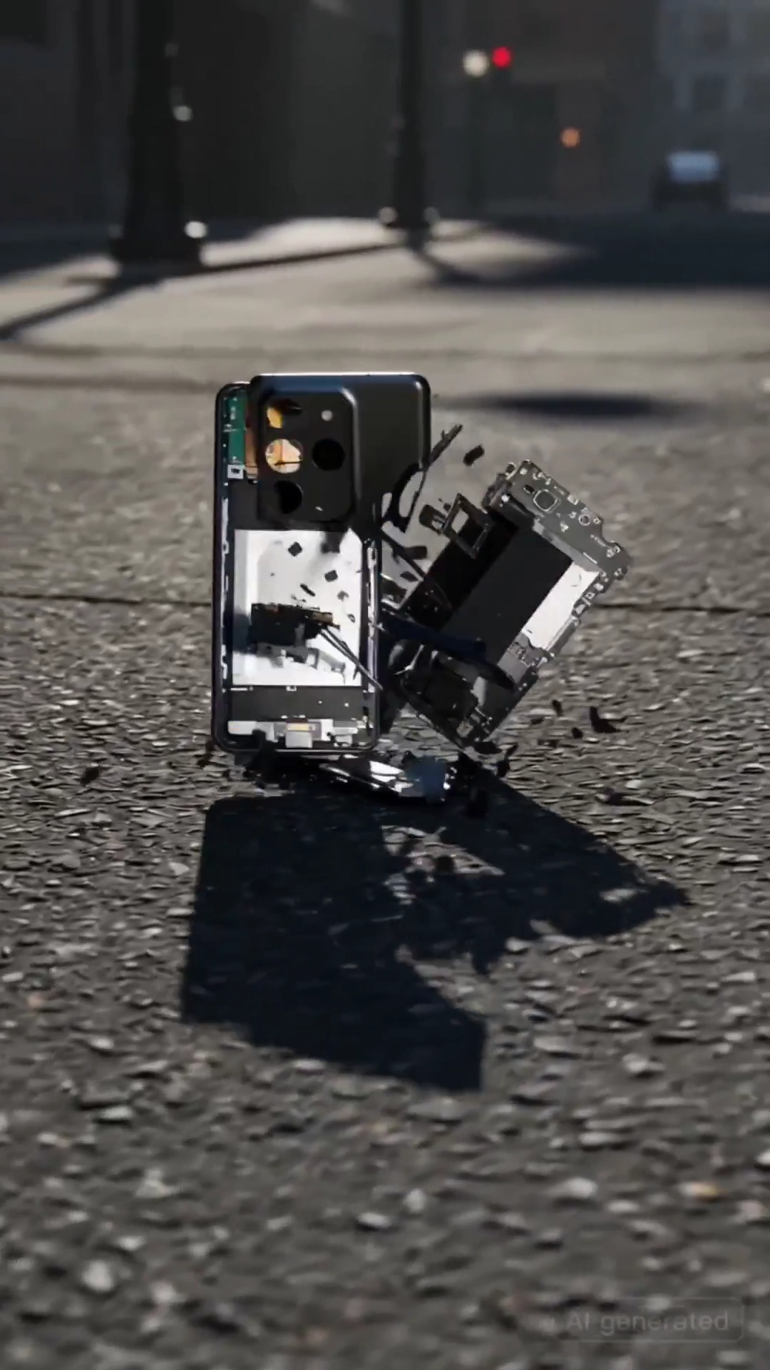 Reforming Smartphone Lands Gracefully After Dramatic Explosion