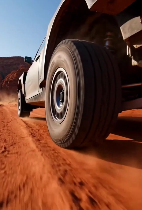 Dynamic Close-Ups and Tracking Shots of Rally Racing in Desert Cliffs