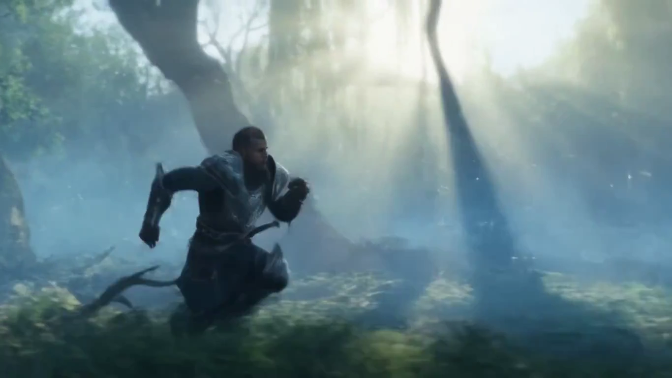 Cinematic Journey in a Mystical Forest at Sunrise