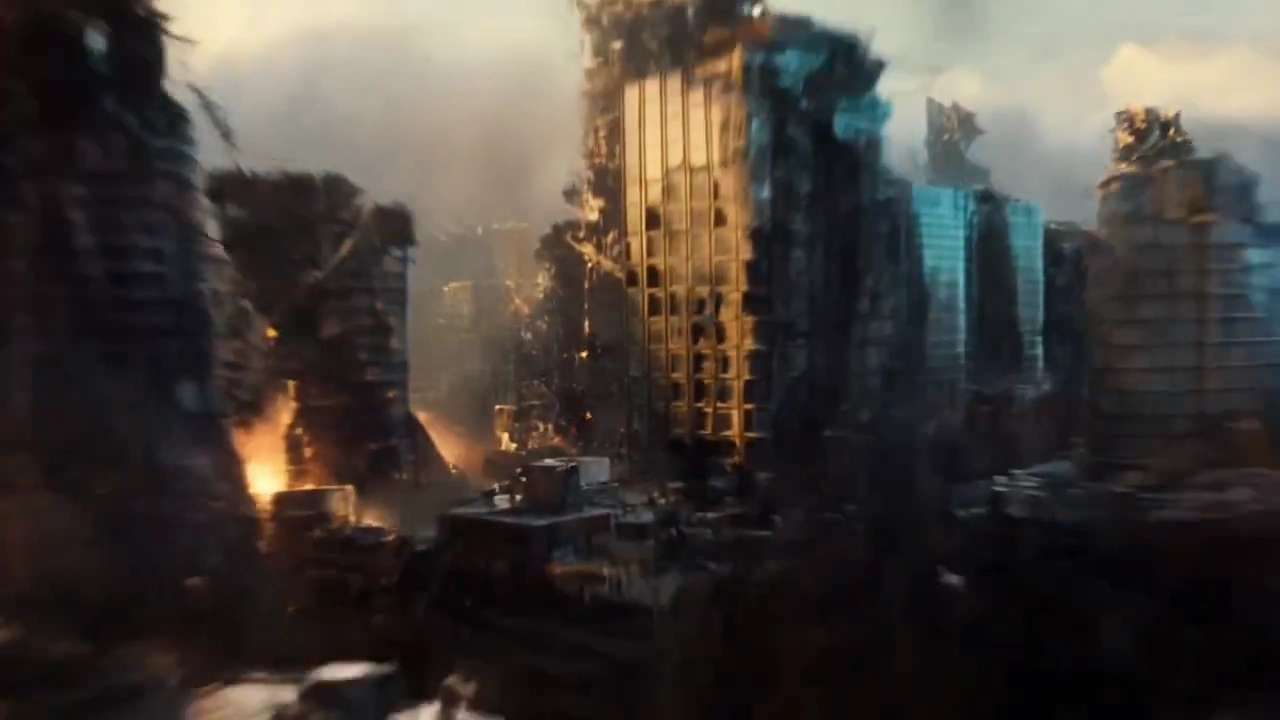 Unfolding Chaos: From Eye Reflection to Titan’s Rise in a City Destroyed