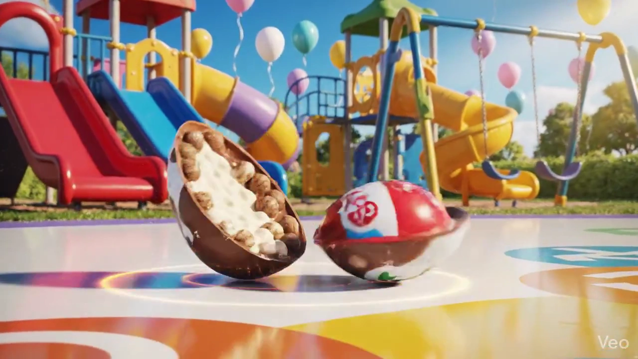 Pure joy erupts as a Kinder Joy egg reveals its enchanting secret