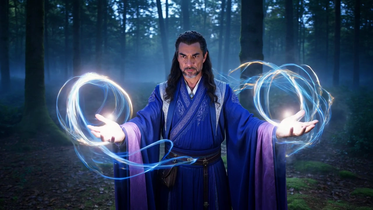 Mystic Energy Unleashed: Spellbinding Patterns in a Foggy Forest