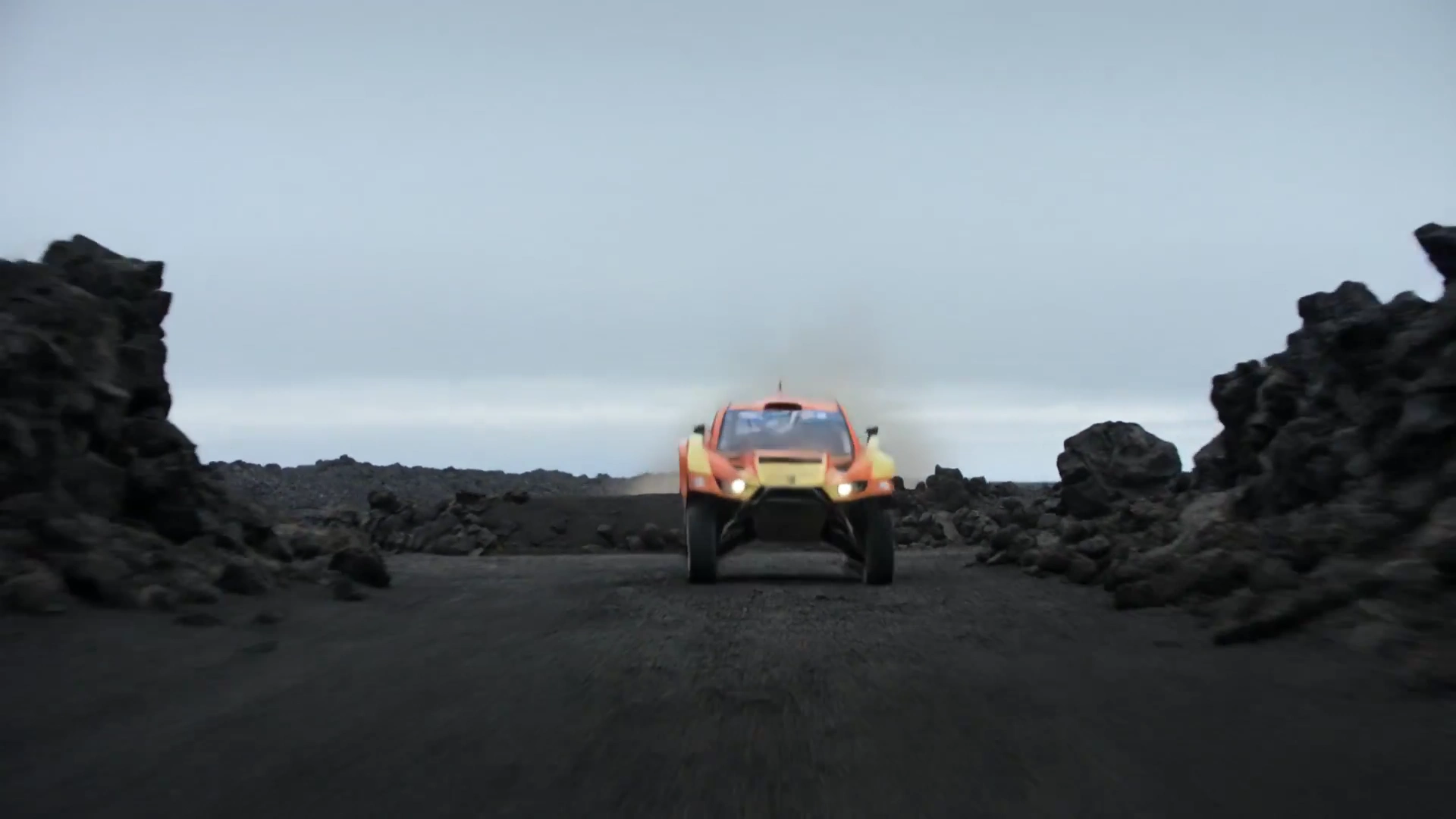 High-Speed Rally Action Over Iceland’s Volcanic Terrain