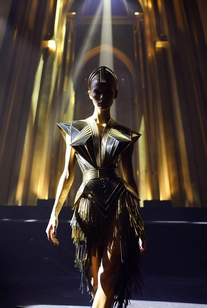 Symmetry and Shine: Fashion in an Art Deco Interior