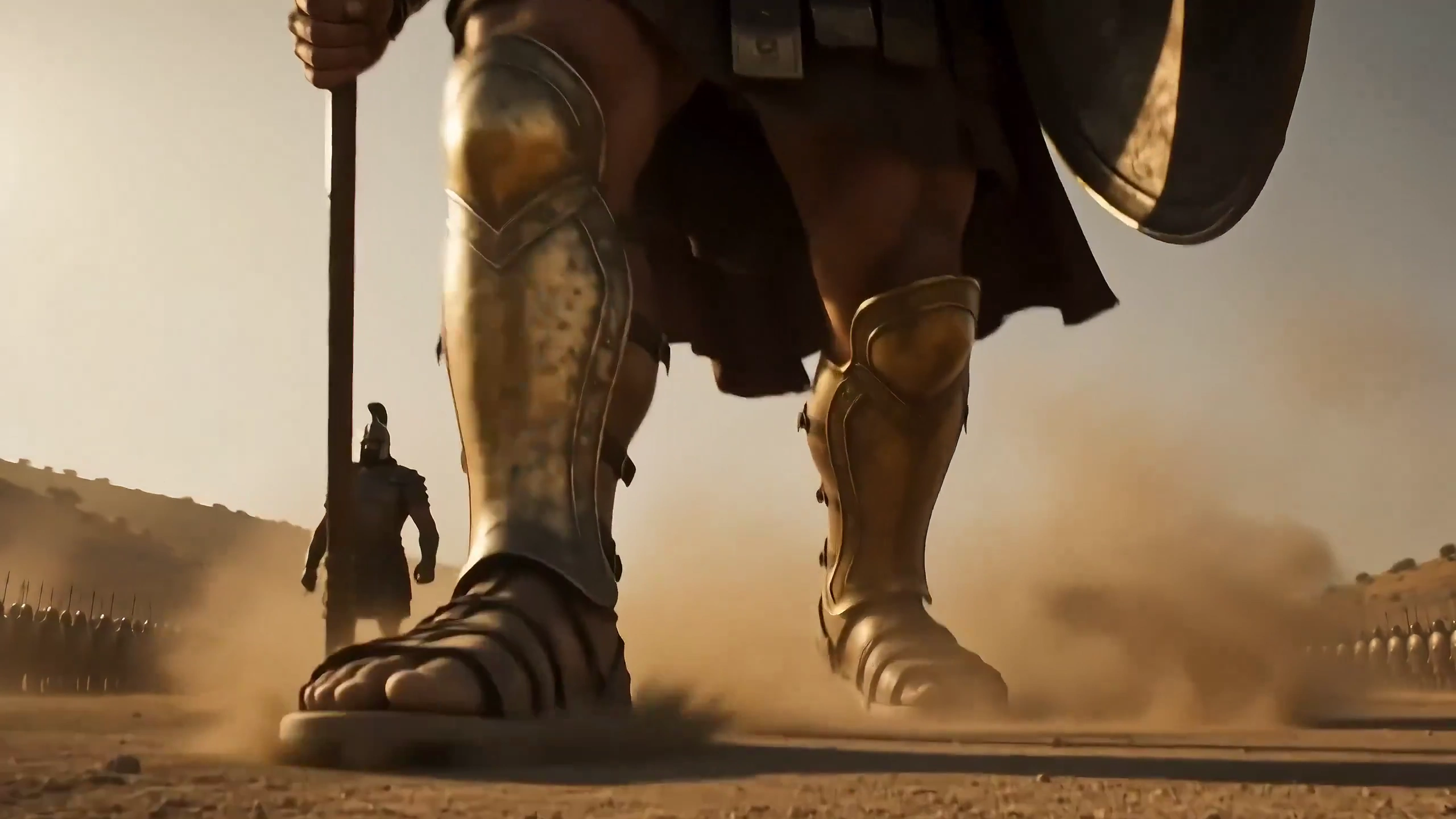 Biblical Epic: The Boy Who Defeated the Giant at Golden Hour