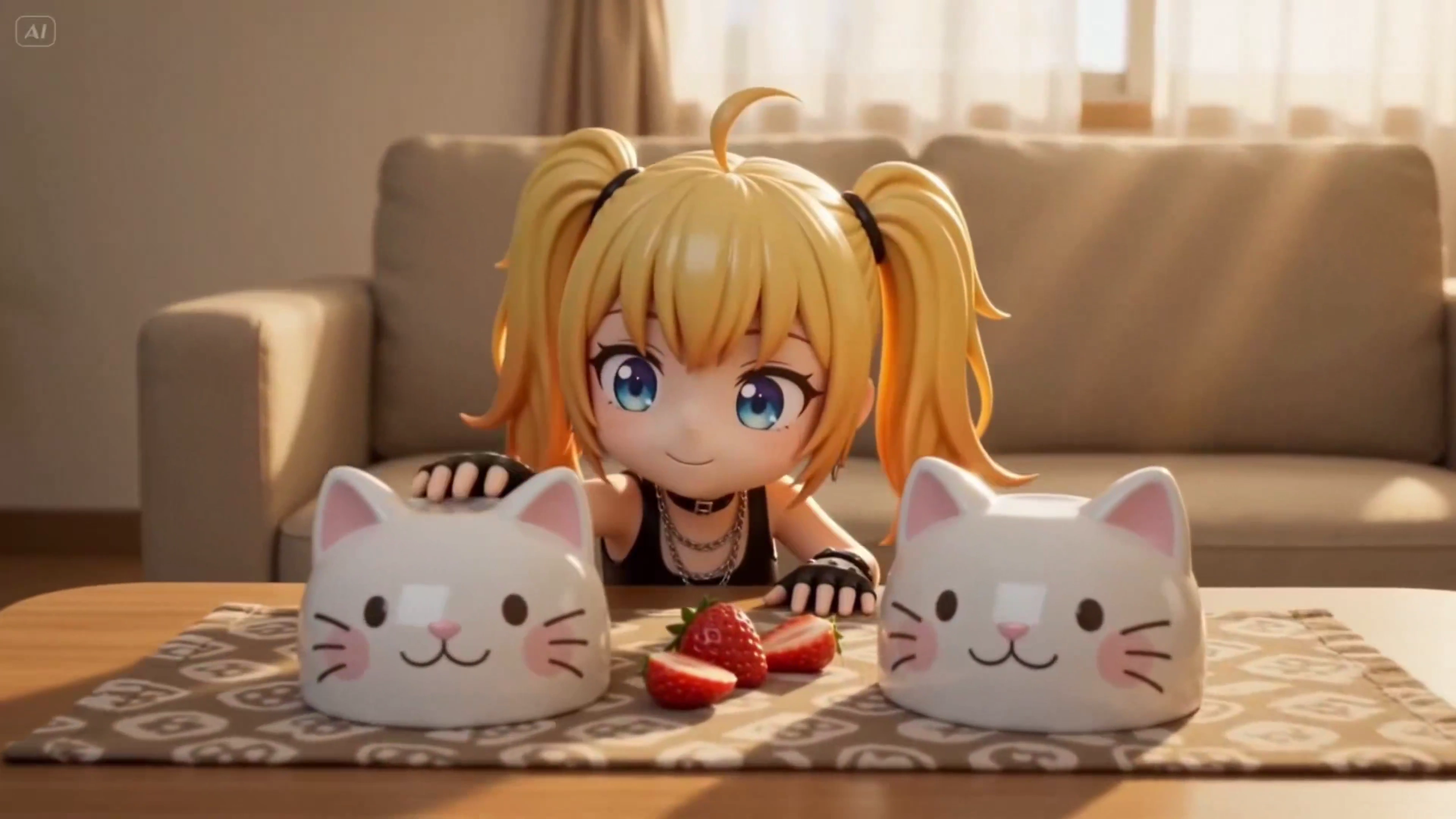 Punk Chibi's Sweet Struggle: Mochi, Tears, and Tsundere Charm