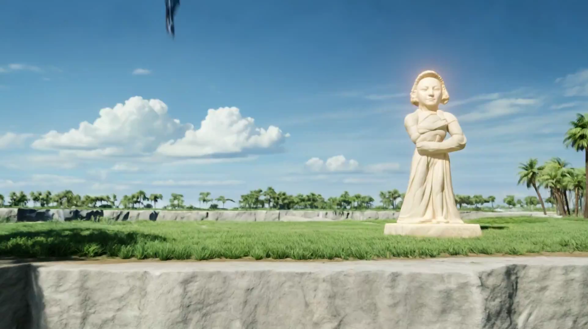 Colossal Ancient Sculpture Revealed on Enigmatic Circular Island World