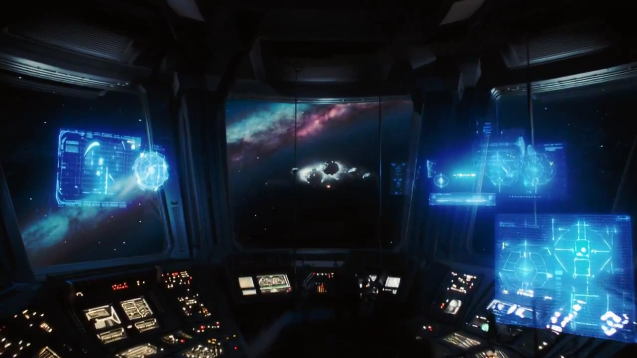 Epic Space Fleet Emerges with Light-Bending Warp Effect