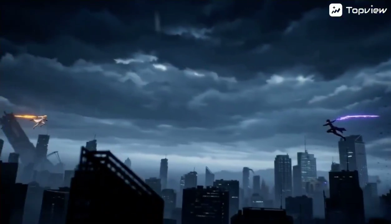 Intense Final Battle with Cinematic Anime Style and Dynamic Effects