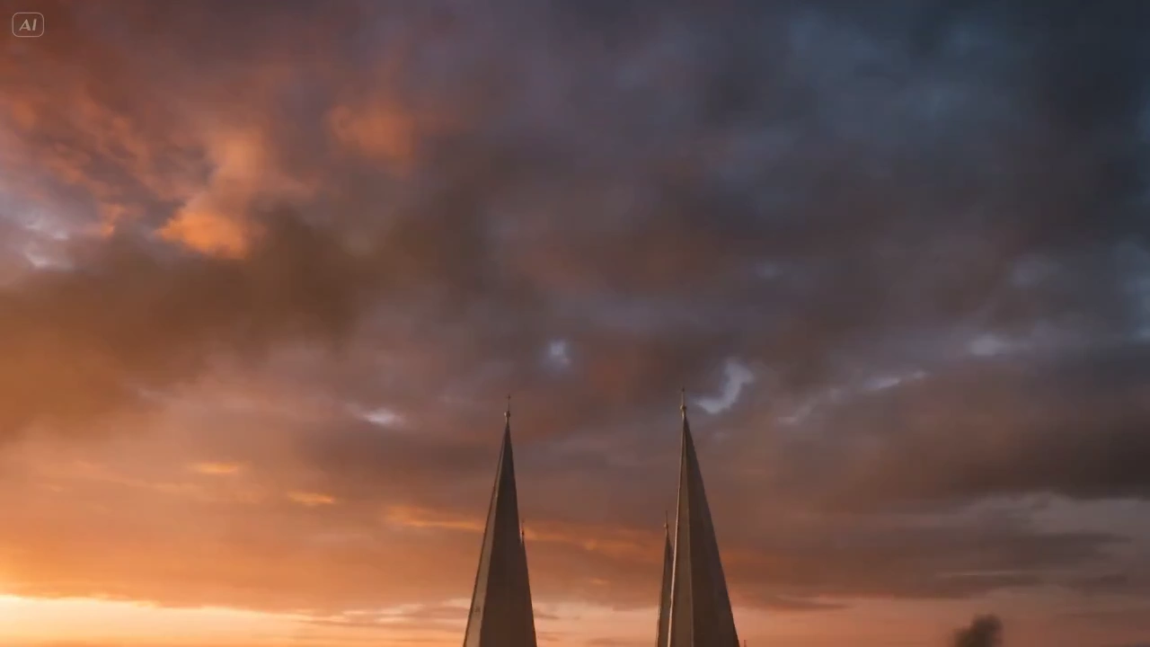 Inferno at Dusk: First-Person Dragon Flight Through a Ravaged Fantasy Skyline