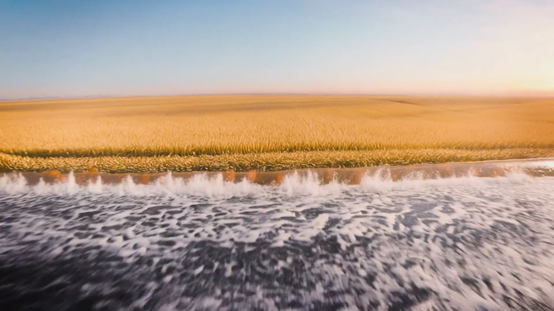Unbroken Camera Descent Revealing Morphing Environments from Beach to Bioluminescent Ocean