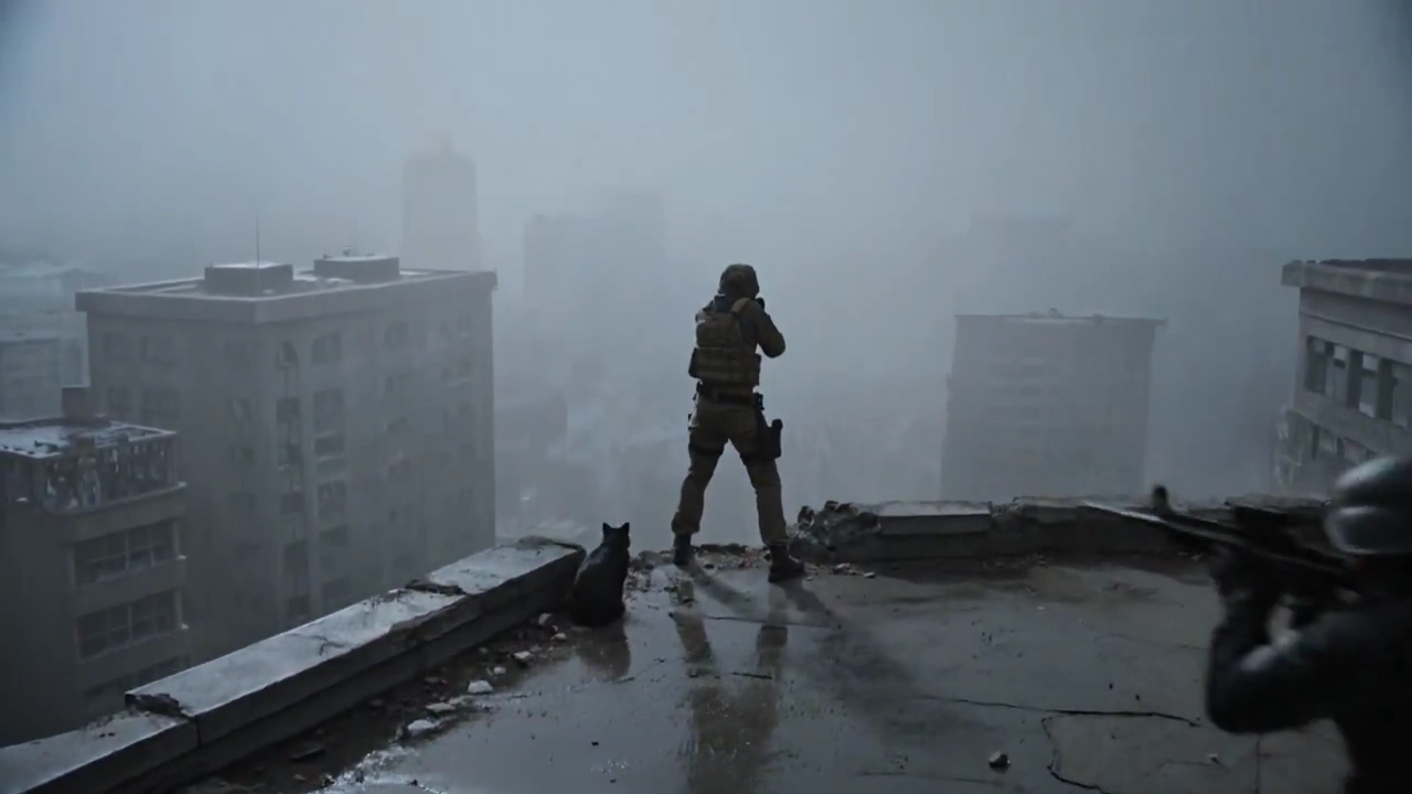 Rain-Soaked Fighter’s Escape Amid Explosions and Helicopter Rescue