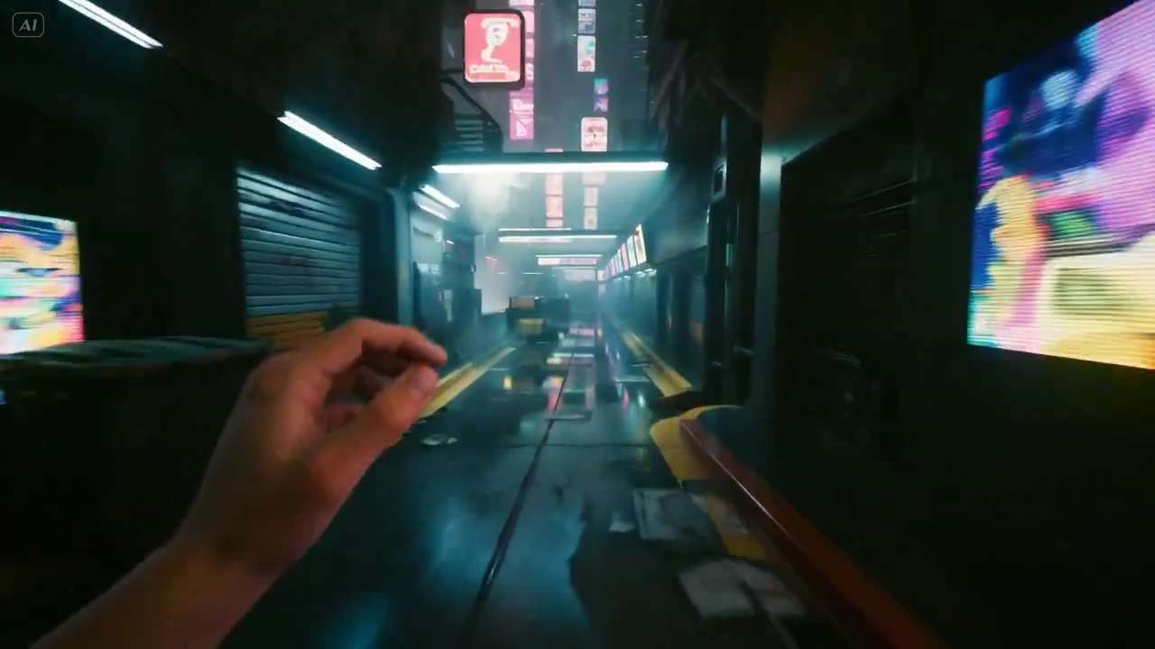 Neon Pulse: Intense POV Escape in a Futuristic Cyber-Metropolis